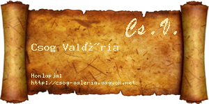 Csog Valéria névjegykártya