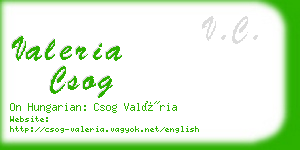valeria csog business card